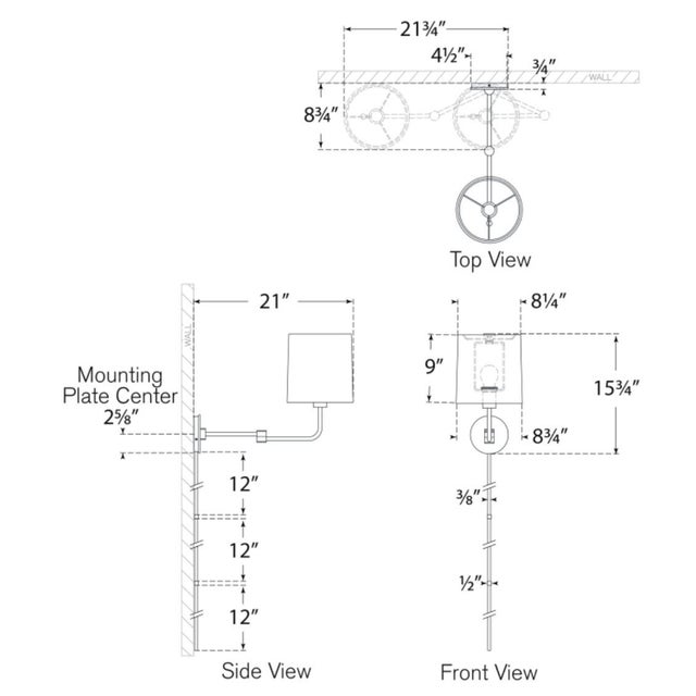 Barbara Barry for Visual Comfort Signature Go Lightly Swing Arm Wall Light in Bronze with Linen Shade For Sale In Houston - Image 6 of 9
