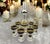 Vintage Vodka Set with Carafe and Six Decorated Glasses, Set of 8 For Sale - Image 10 of 12