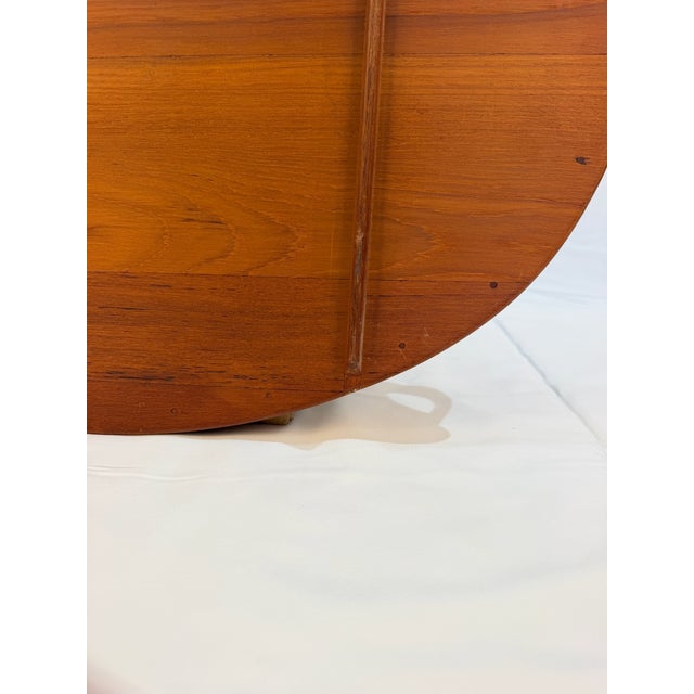 Vintage Dansk Danish Modern Large Oval Teak Serving Tray With Integrated Handles For Sale - Image 11 of 11