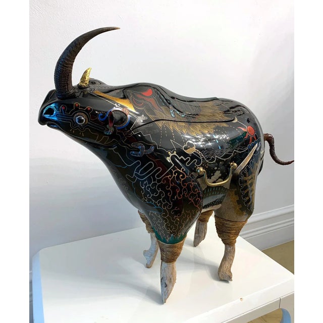 Rhino Contemporary Japanese Lacquer Art by Someya Satoshi For Sale - Image 12 of 13