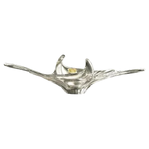 Mid-Century Crystal Centerpiece from Val Saint Lambert, Belgium, 1940s