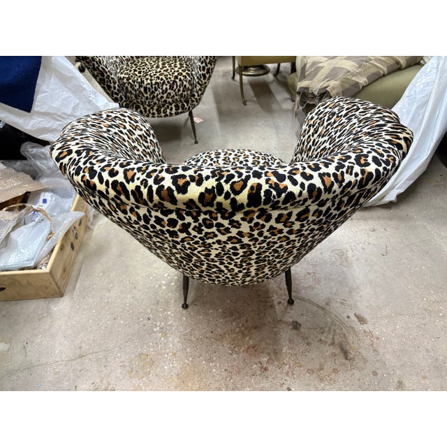 Wood 1950s Pair of Italian Modern Lounge Chairs For Sale - Image 7 of 14