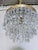 Hollywood Regency Vintage Crystal Teardrop Chandelier With Embossed Cherub Brass Crown For Sale - Image 3 of 11