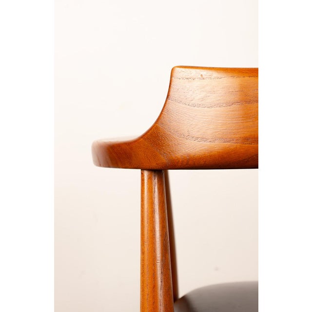 Early Edition Model ST 750 Desk Chair in Elm and Skai by Arne Wahl Iversen for Niels Eilersen, 1960s For Sale - Image 10 of 18