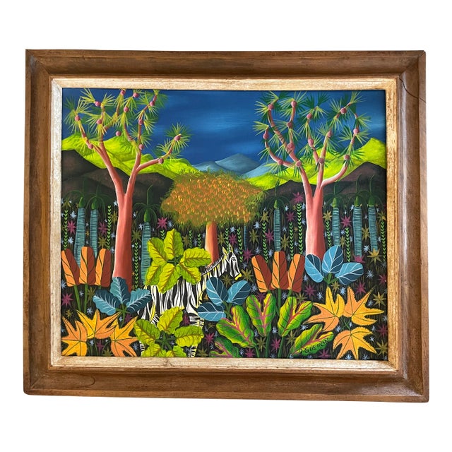 完璧すぎて可愛げがない 1980's Haitian Landscape Painting Signed J. Guercin | Chairish 洋書