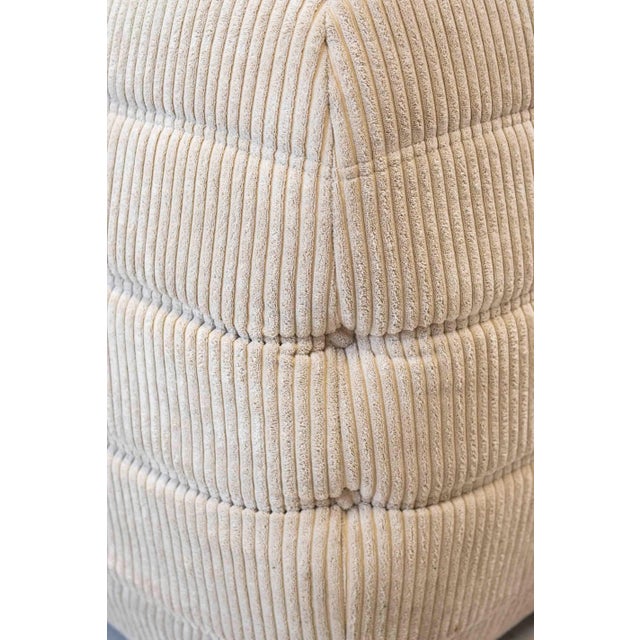 Vintage Two-Seat Togo Sofa with Arms in Beige Corduroy by Michel Ducaroy for Ligne Roset, 1970s For Sale - Image 13 of 18