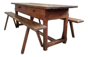 Antique Wooden Farmhouse Table, 1800s