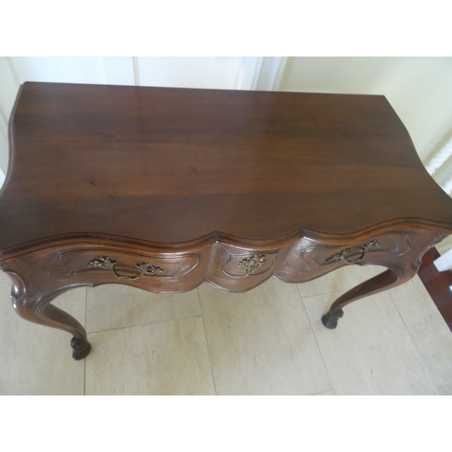 18th Century Style Sideboard Console Table in Walnut For Sale In Los Angeles - Image 6 of 7
