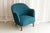 1950s Danish Modern Easy Chair in Teal Blue, 1950s For Sale - Image 5 of 18