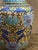 1950s Vintage Chinese Gilt Cloisonné Enamel Floral Vase, Beijing, Mid-Century, 8” For Sale - Image 5 of 8