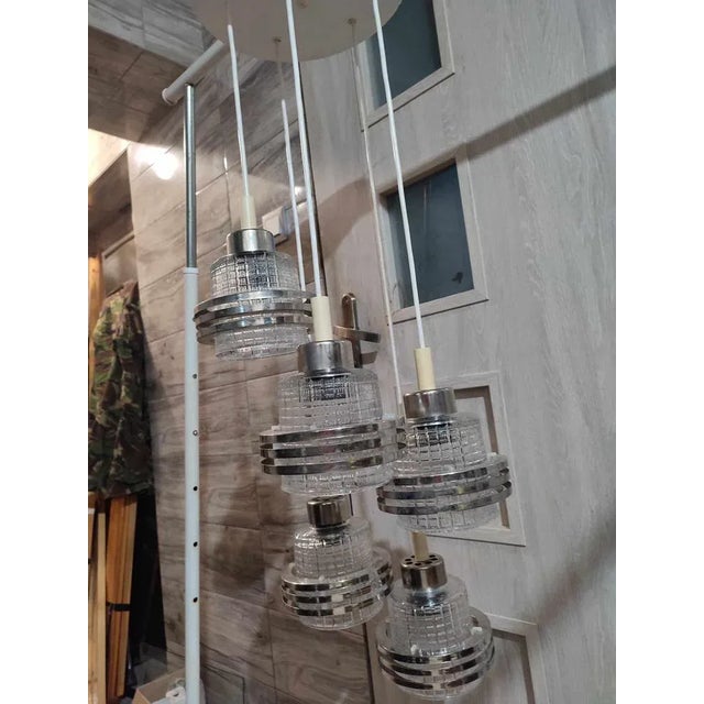 Silver Space Age Sputnik Lamp from Napako, 1970s For Sale - Image 8 of 9