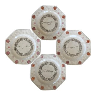 19th Century Dutch Octagonal Child's Plates - Set of 4 For Sale