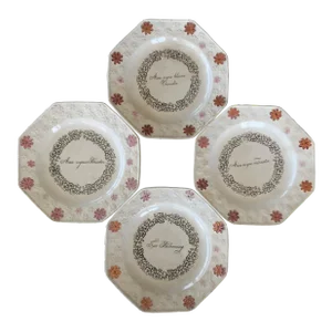 19th Century Dutch Octagonal Child's Plates - Set of 4