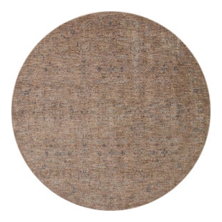 Angela Rose x Loloi Blake Rug Taupe / Blue 5'-3" x 5'-3" Round Area Rug For Sale