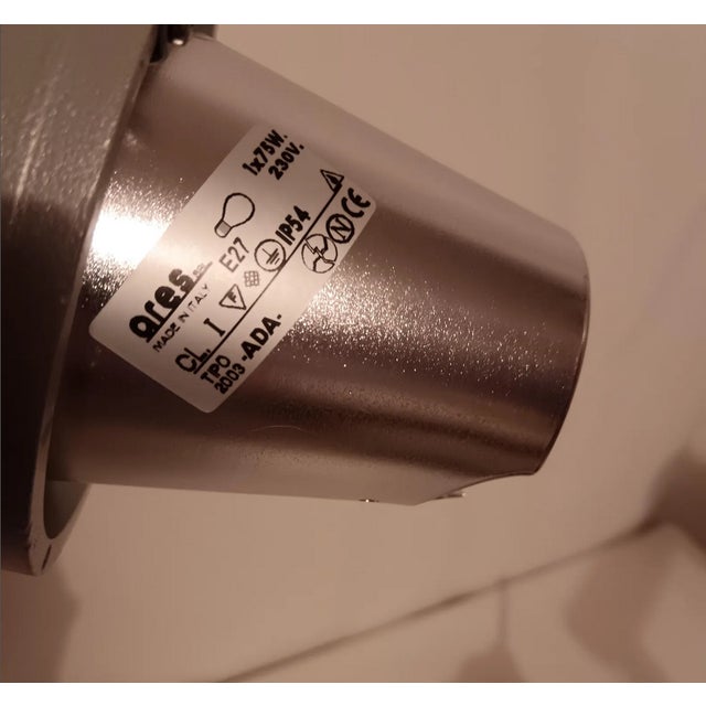 A sensational and unique sconce, manufactured in the legendary "ares-italy (the outdoor by flos)" ateliers in the 1980's....