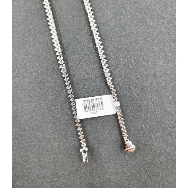 7.11 Ct 3-Prong Diamond Tennis Necklace For Sale - Image 9 of 9