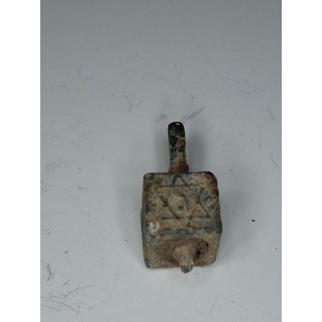 Antique Lead Dreidels Excavated From Uman, Ukraine - Late 19th/Early 20th Century Jewish Hanukkah Artifacts For Sale In Boston - Image 6 of 18
