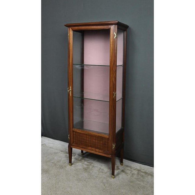 Louis XVI Style Mahogany Display Cabinet, 1930s For Sale - Image 14 of 18