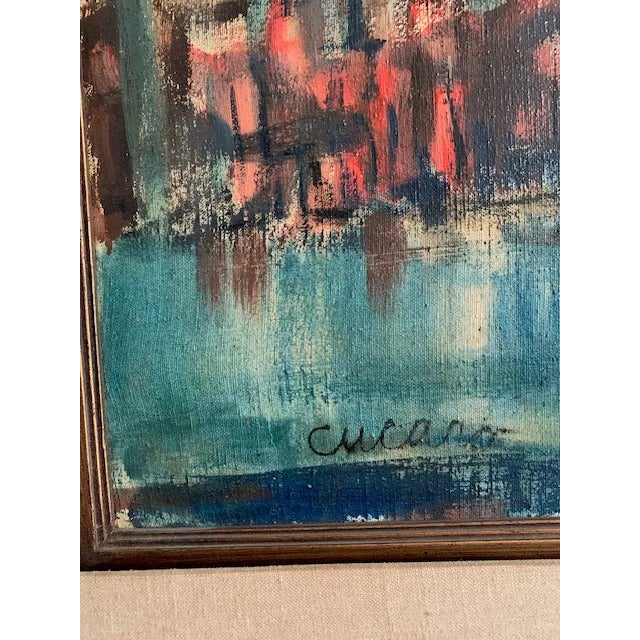 Wood San Francisco Skyline Painting by Artist, Pascal Cucaro For Sale - Image 7 of 7