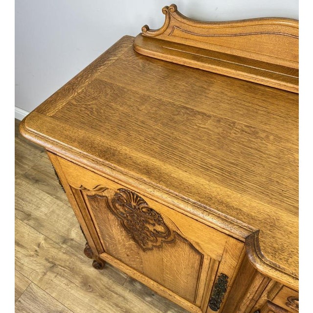 Vintage French Louis Style Oak Sideboard For Sale - Image 15 of 16