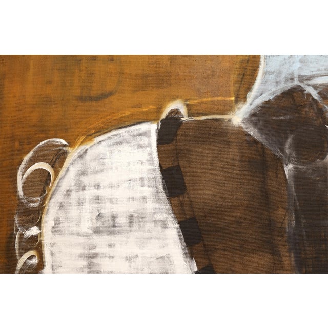 Brown Contemporary Large Horse Oil Painting. Equestrian Painting 200 X 180 Cm For Sale - Image 8 of 12
