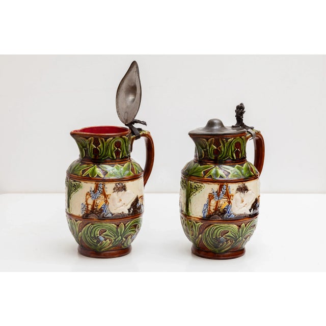 Pottery Jugs from Imperiale Royale, NIMY, Belgium, Set of 2 For Sale - Image 3 of 10