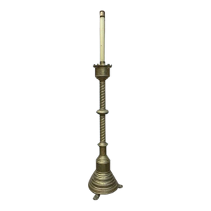 Monumental Brass 19th Century Ecclesiastical Floor Standing Candle Holder