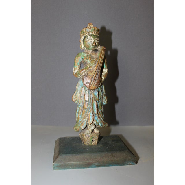 Polychrome Wood Sculptures, North India, 19th Century, Set of 2 For Sale - Image 8 of 13
