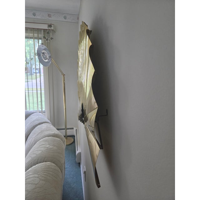 Vintage Curtis Jere Signed Brass Sunrise Wall Sculpture 1989 For Sale - Image 9 of 17