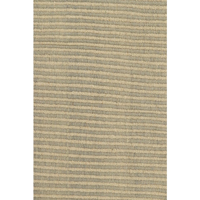 Rug & Kilim’s Contemporary Kilim in Beige-Brown Textural Stripes For Sale In New York - Image 6 of 7