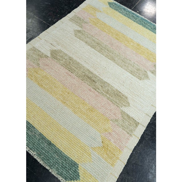 Textile Turkish Tulu Handmade Rug 3'4" x 4'11" #20515 For Sale - Image 7 of 8