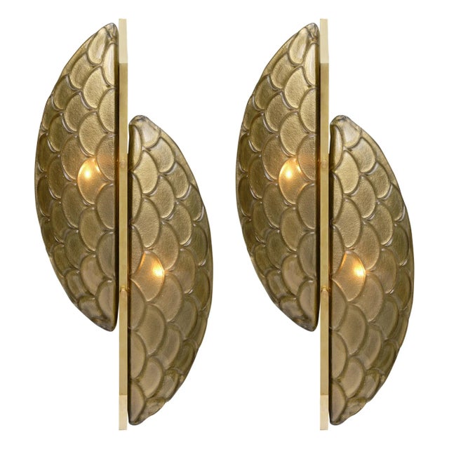 Murano Glass “Mezze Lune” Sconces For Sale - Image 10 of 10
