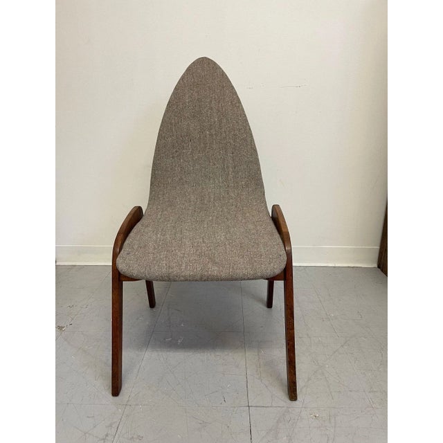 In the Style of Chet Beardsley ,these Chairs Features a unique Cone Shaped Top. Possibly Circa 1960. The Curve of the Leg...