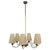 Mid-Century 6-Arm Chandelier in Brass with Silk Shades by Rupert Nikoll, 1958 For Sale - Image 16 of 16