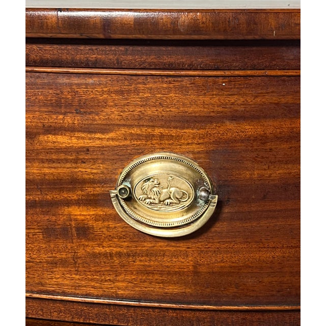 C. 1820 Antique Federal Era Bow Front Chest of Drawers For Sale - Image 4 of 11
