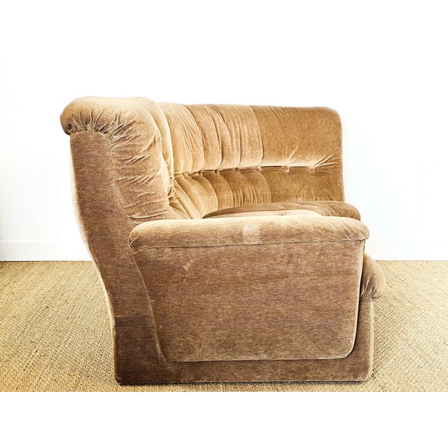 Vintage Modular Velvet Sofas and Armchairs, 1960s, Set of 6 For Sale - Image 10 of 18