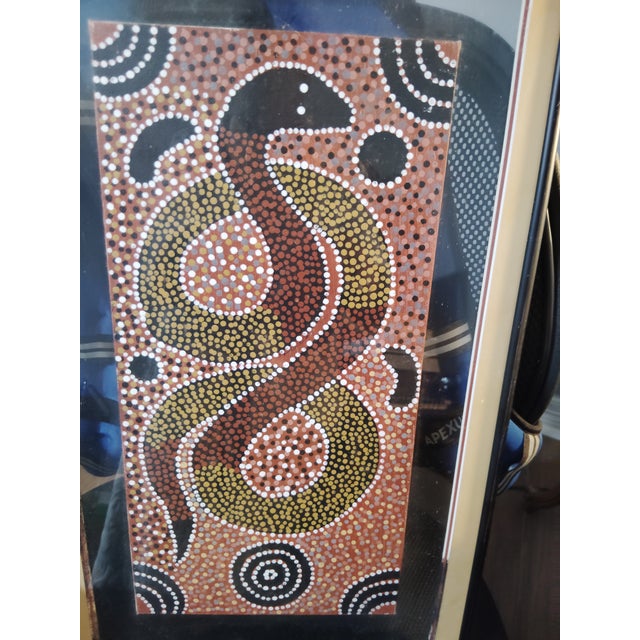 Tribal 1970s Snake Dreaming Acrylic Painting by George Robertson Tjampitjinpa For Sale - Image 3 of 7