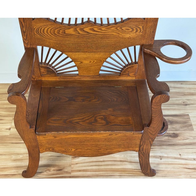 Antique Early 20th C American Oak Hall Tree For Sale - Image 9 of 10