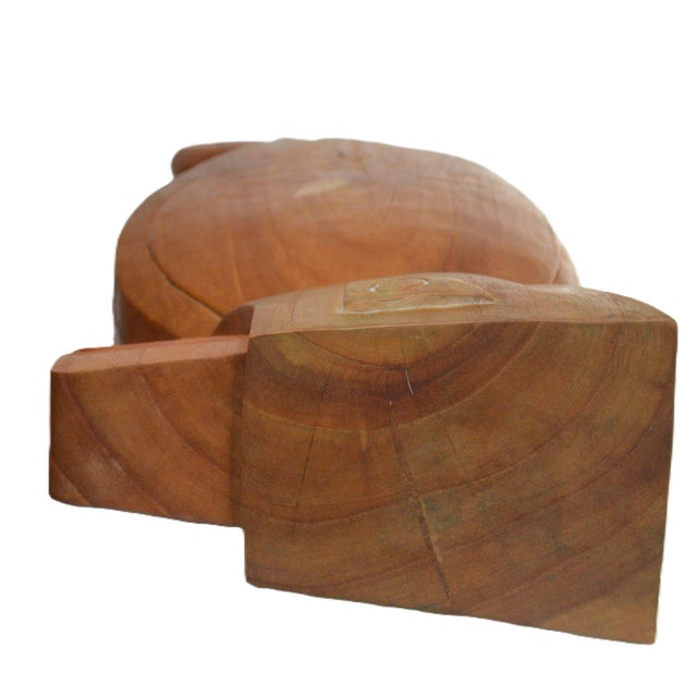 Brown 1970s Doug LaFortune Wood Carved Salish Thunderbird Totemic Sculpture For Sale - Image 8 of 9