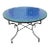 48" Moroccan Mosaic Blue and Green Round Table For Sale