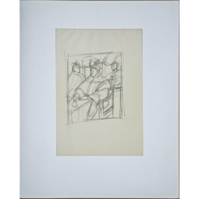 Artist: alberto giacometti (1901-1966), d'après title: "ritratto di leone x con due cardinali, da raffaello" (portrait of...