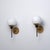 Vintage Italian Wall Sconces in Brass with Black Metal and Opaline Glass, 1950s, Set of 2 For Sale - Image 4 of 10