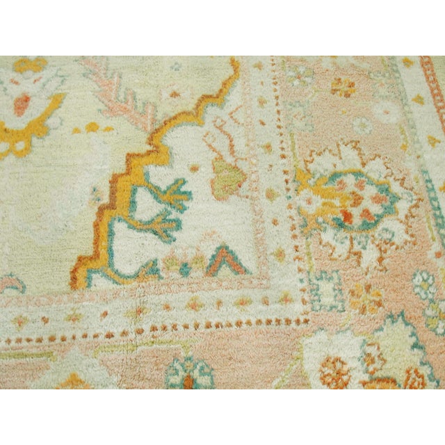 Traditional Antique Oushak Carpet , 10'9" X 14' #16474 For Sale - Image 3 of 13