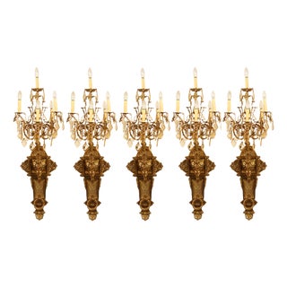 Wall Lamps, 1860, Set of 5 For Sale