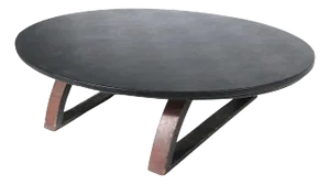 Folky Modernist Oval Coffee Table