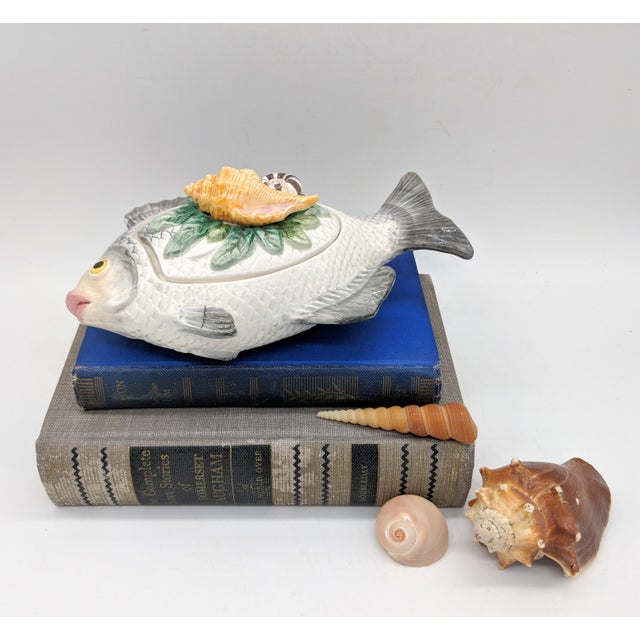 Vintage Nautical Fitz and Floyd Lidded Fish Bowl/ Dish Chairish