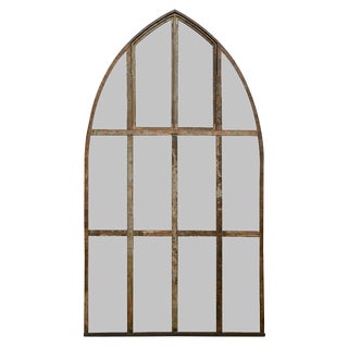Large Arched Industrial Mirror For Sale