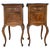 Louis XV Style Walnut Nightstands with Marble Top, 1930s, Set of 2 For Sale - Image 15 of 18