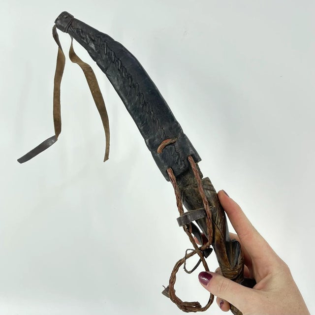Early 20th Century Kuba Kongo Knife in Sheath For Sale - Image 11 of 12