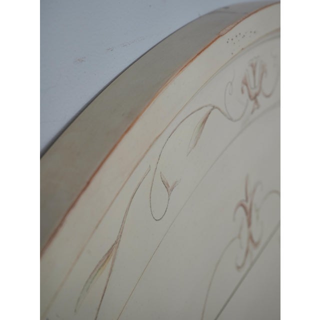 1980s Stanley King Size Paint Decorated Headboard For Sale - Image 5 of 11